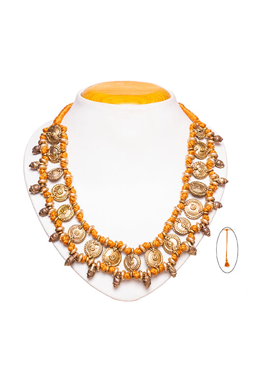 Brass Thread Choker Necklace D83b
