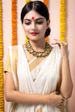 Brass Thread Choker Necklace D85b