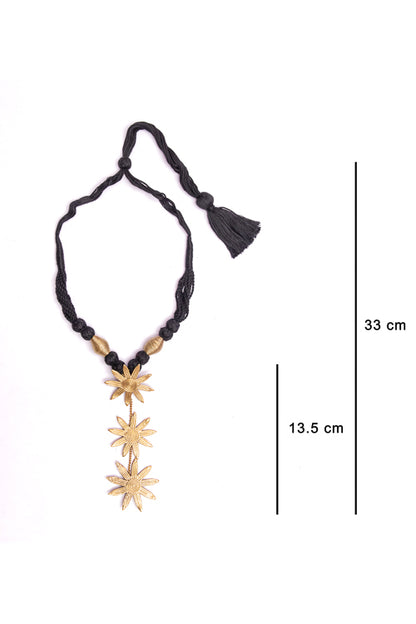 Dhokra Flower Thread Necklace D94