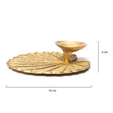 Dhokra Lotus Leaf Candle Stand