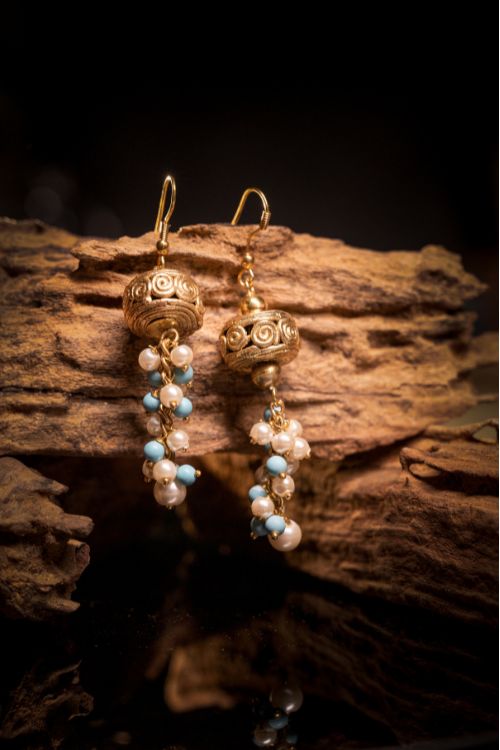 Rohini Versatile Turquoise and Pearl Earring