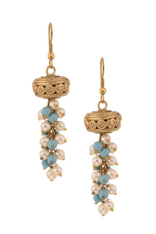 Rohini Versatile Turquoise and Pearl Earring