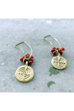 Circular Dangle Gold Tone Earrings DEr62a