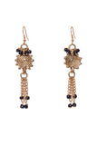 Gold Brass Tribal Pearl earrings DEr64a