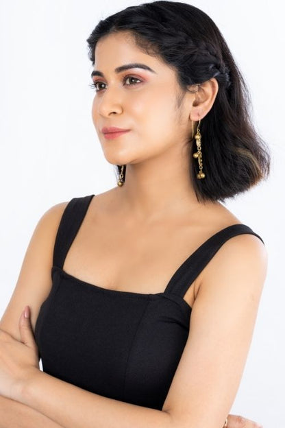 Dokra Golden Dangler Earrings DEr65