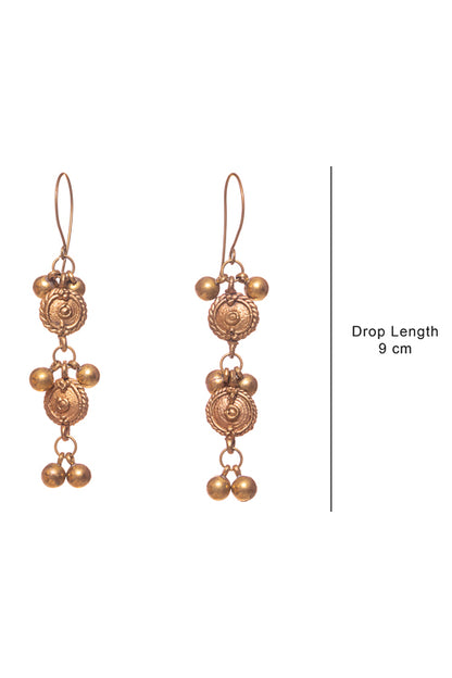 Dokra Golden Dangler Earrings DEr65
