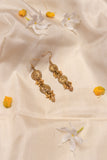 Long circular dokra brass earrings DEr82