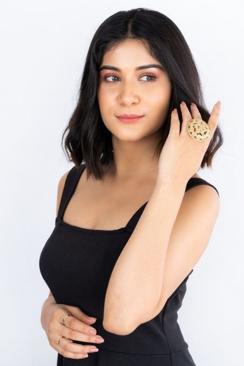 Dhokra Circular Finger Ring