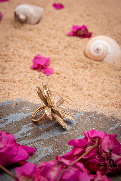 Buy Miharu Dokra Flower Adjustable Finger Ring Online