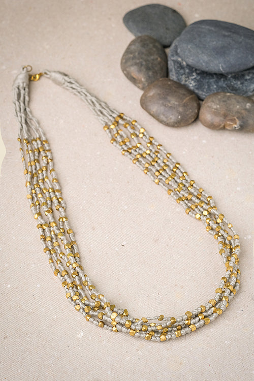 Miharu Octa Layered Necklace * Ash*