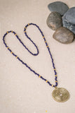 Miharu Blue Long Octa Beaded Necklace