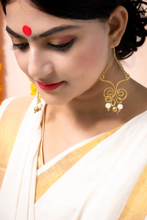 Pearl with Dangle & Drop Earrings EB19