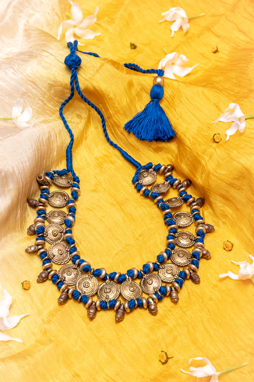 Brass Thread Choker Necklace D83c