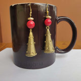 Gold Tone Cone Earrings DEr41