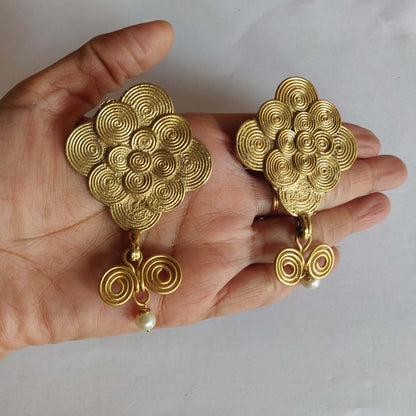Handmade Dhokra Brass Earrings DEr59