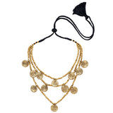 Gold Tone Beaded Dokra Necklace