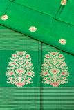 Green Silk Hand woven Dupatta MIH087