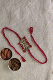 Miharu Handmade Dokra Red Thread Rakhi (RH011)