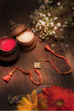 Miharu Handmade Dokra Wire Square Rakhi