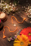 Miharu Handmade Dokra Wire Double Rounded Rakhi