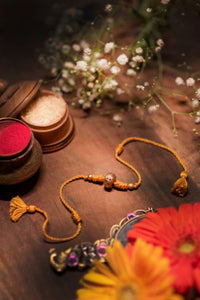 Miharu Handmade Dokra Mustard Rakhi