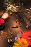 Miharu Handmade Dokra Mustard Rakhi