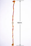 Miharu Handmade Multi Thread Orange Beaded Rakhi
