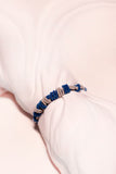 Miharu Hand Crafted Cord Wristband Bracelet Blue and Grey TBr12