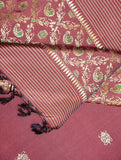 Maroon Pure Silk Hand Woven Dupatta MIH01