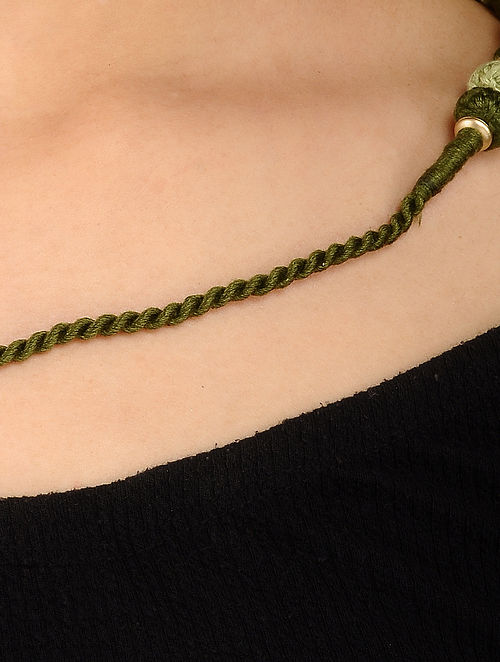 Green Gold Tone Necklace TR05
